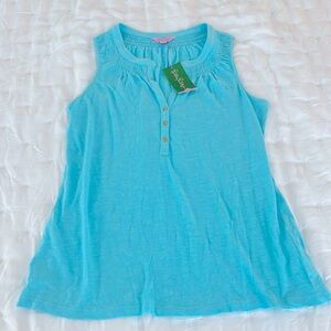NWT Lilly Pulitzer women's blue tank top. Size large